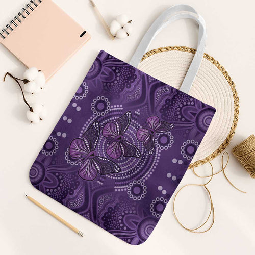 Purple Butterfly Spirit Tote Bag Australian Epilepsy Awareness - Aussie Hoodie