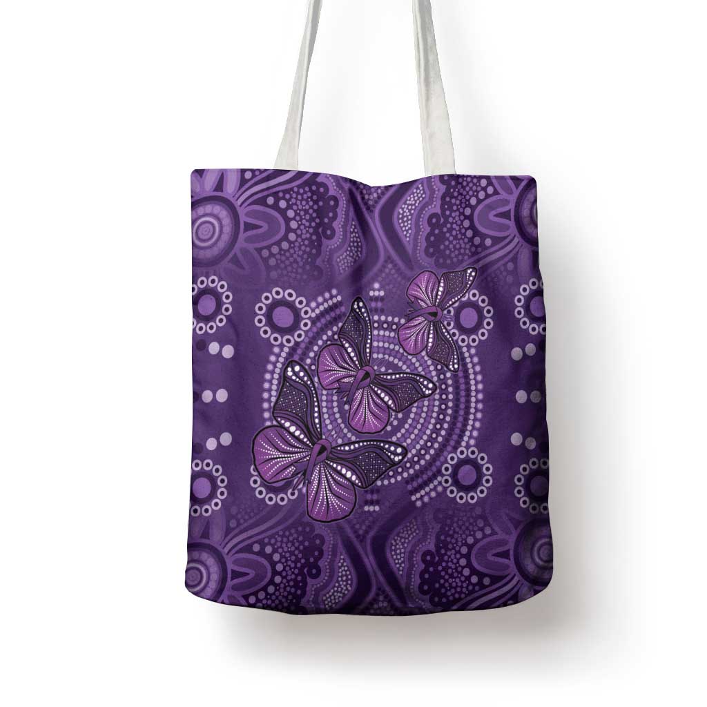 Purple Butterfly Spirit Tote Bag Australian Epilepsy Awareness - Aussie Hoodie