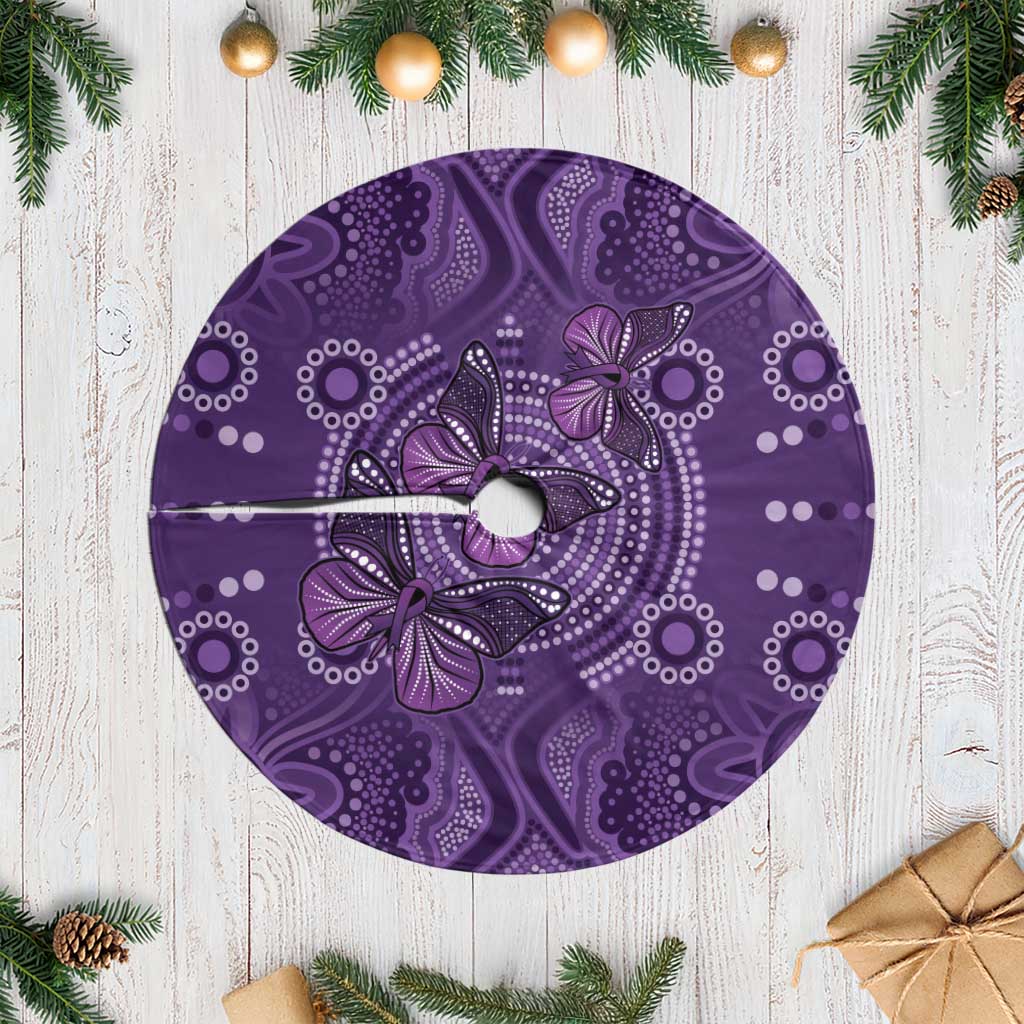 Purple Butterfly Spirit Tree Skirt Australian Epilepsy Awareness - Aussie Hoodie