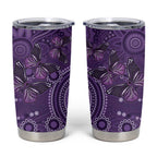 Purple Butterfly Spirit Tumbler Cup Australian Epilepsy Awareness - Aussie Hoodie