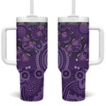 Purple Butterfly Spirit Tumbler With Handle Australian Epilepsy Awareness - Aussie Hoodie