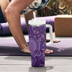 Purple Butterfly Spirit Tumbler With Handle Australian Epilepsy Awareness - Aussie Hoodie