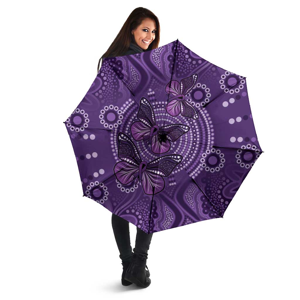 Purple Butterfly Spirit Umbrella Australian Epilepsy Awareness - Aussie Hoodie
