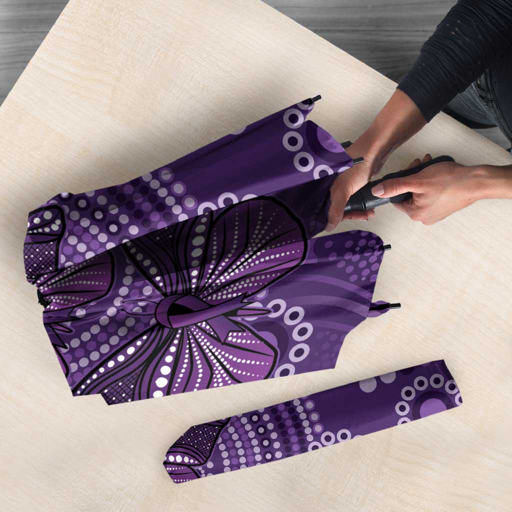Purple Butterfly Spirit Umbrella Australian Epilepsy Awareness - Aussie Hoodie