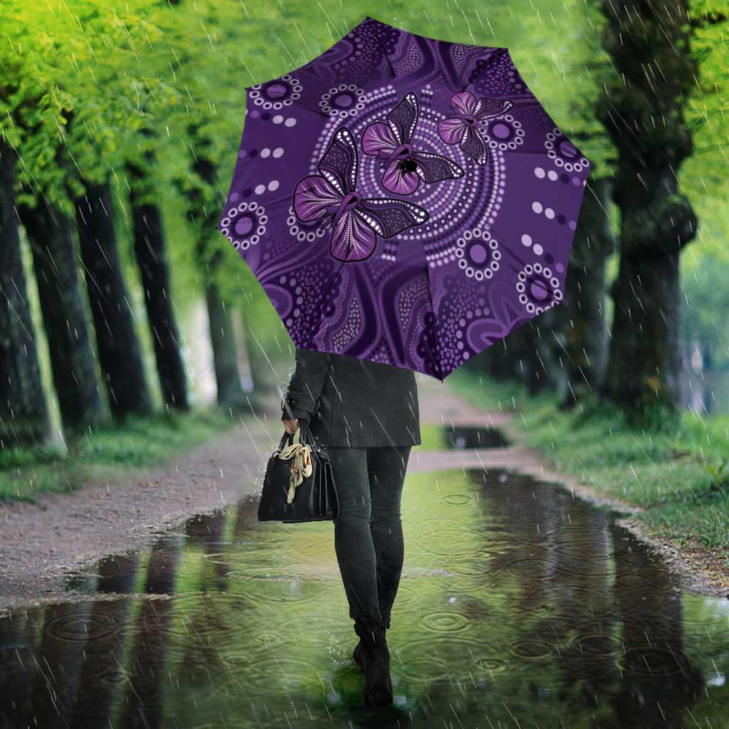 Purple Butterfly Spirit Umbrella Australian Epilepsy Awareness - Aussie Hoodie