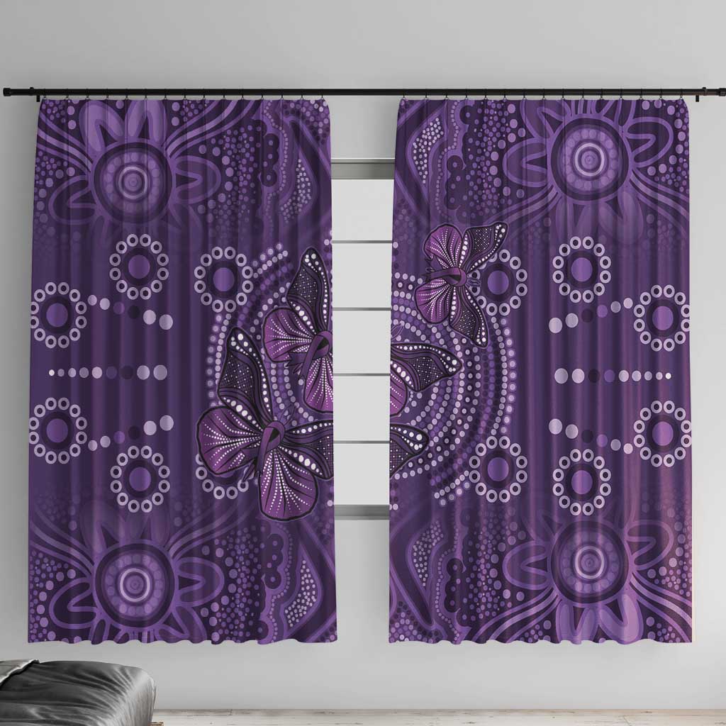 Purple Butterfly Spirit Window Curtain Australian Epilepsy Awareness - Aussie Hoodie