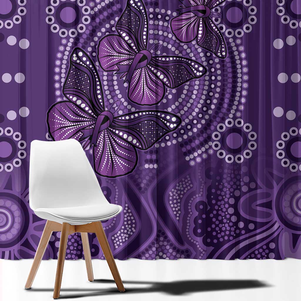 Purple Butterfly Spirit Window Curtain Australian Epilepsy Awareness - Aussie Hoodie