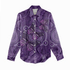 Purple Butterfly Spirit Women Casual Shirt Australian Epilepsy Awareness - Aussie Hoodie