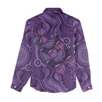 Purple Butterfly Spirit Women Casual Shirt Australian Epilepsy Awareness - Aussie Hoodie