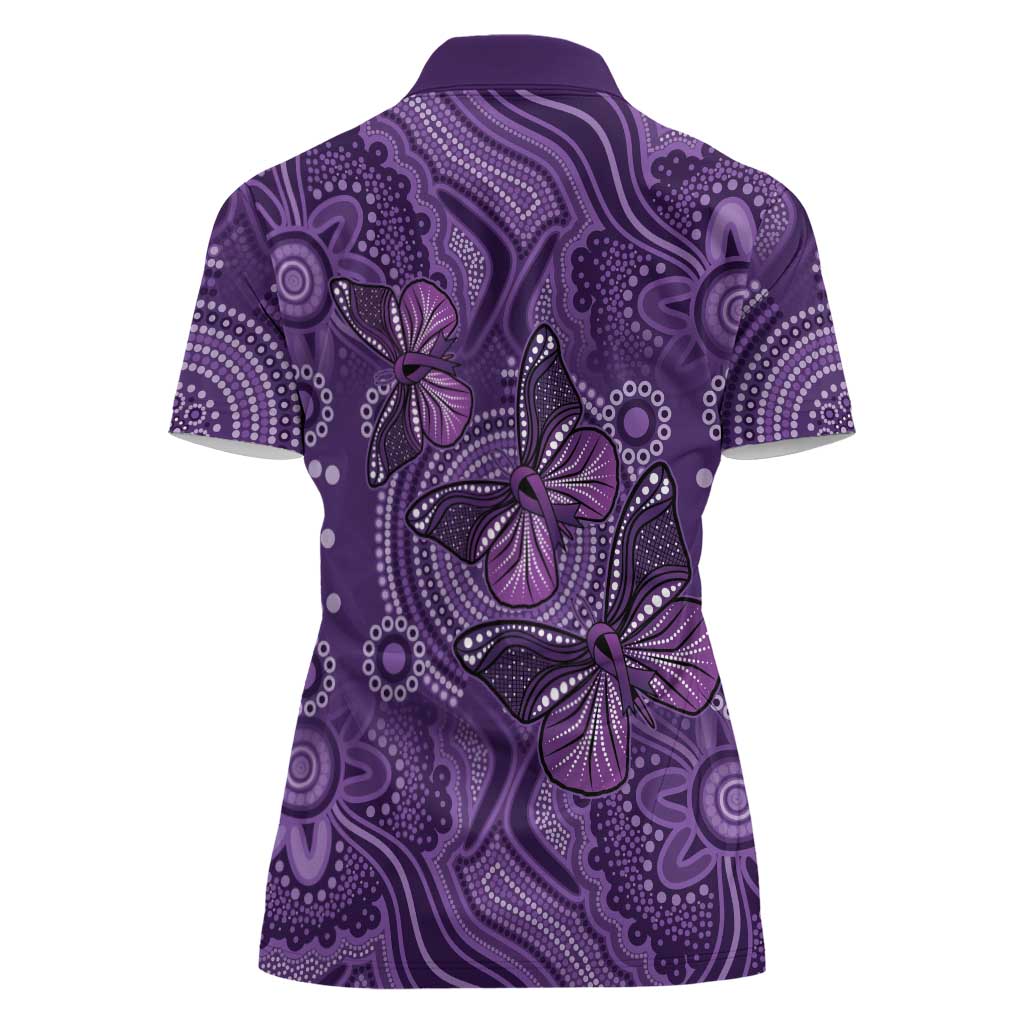 Purple Butterfly Spirit Women Polo Shirt Australian Epilepsy Awareness - Aussie Hoodie