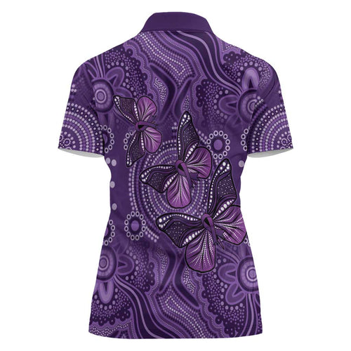 Purple Butterfly Spirit Women Polo Shirt Australian Epilepsy Awareness - Aussie Hoodie