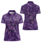 Purple Butterfly Spirit Women Polo Shirt Australian Epilepsy Awareness - Aussie Hoodie