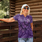 Purple Butterfly Spirit Women Polo Shirt Australian Epilepsy Awareness - Aussie Hoodie