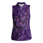 Purple Butterfly Spirit Women Sleeveless Polo Shirt Australian Epilepsy Awareness - Aussie Hoodie