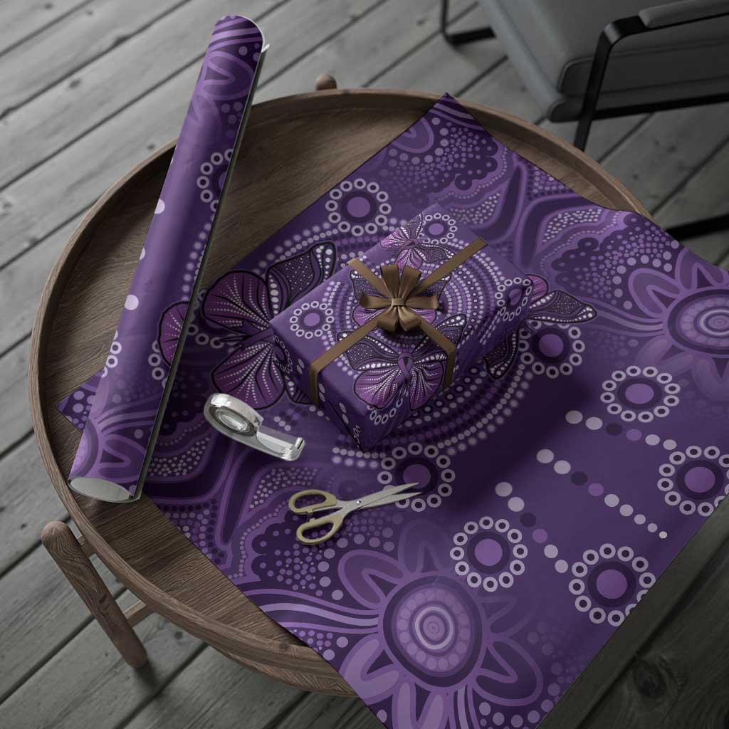 Purple Butterfly Spirit Wrapping Paper Australian Epilepsy Awareness - Aussie Hoodie