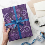 Purple Butterfly Spirit Wrapping Paper Australian Epilepsy Awareness - Aussie Hoodie