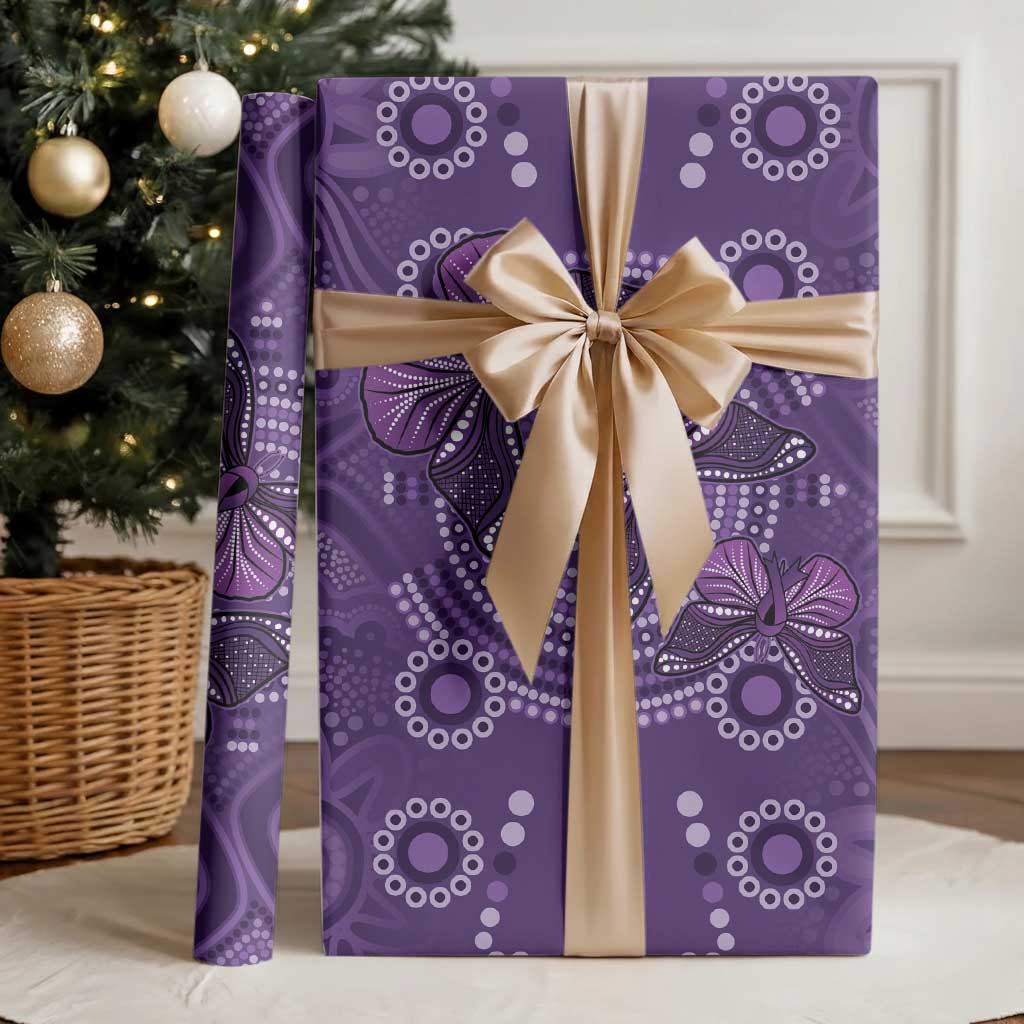 Purple Butterfly Spirit Wrapping Paper Australian Epilepsy Awareness - Aussie Hoodie