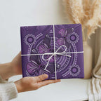 Purple Butterfly Spirit Wrapping Paper Australian Epilepsy Awareness - Aussie Hoodie