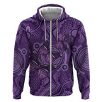 Purple Butterfly Spirit Zip Hoodie Australian Epilepsy Awareness - Aussie Hoodie
