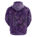 Purple Butterfly Spirit Zip Hoodie Australian Epilepsy Awareness - Aussie Hoodie
