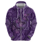 Purple Butterfly Spirit Zip Hoodie Australian Epilepsy Awareness - Aussie Hoodie