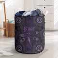 Purple Dragonfly Aboriginal of Hope Laundry Basket Australian Epilepsy Awareness - Aussie Hoodie