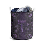 Purple Dragonfly Aboriginal of Hope Laundry Basket Australian Epilepsy Awareness - Aussie Hoodie