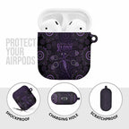 Purple Dragonfly Aboriginal of Hope AirPods Case Australian Epilepsy Awareness - Aussie Hoodie