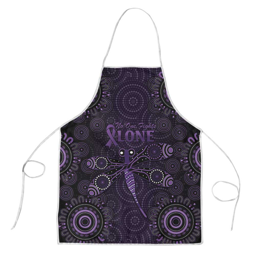 Purple Dragonfly Aboriginal of Hope Apron Australian Epilepsy Awareness - Aussie Hoodie