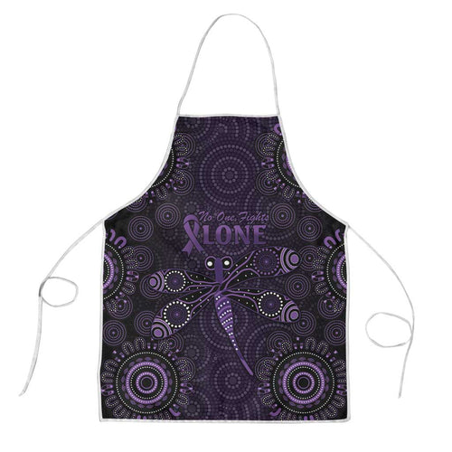Purple Dragonfly Aboriginal of Hope Apron Australian Epilepsy Awareness - Aussie Hoodie
