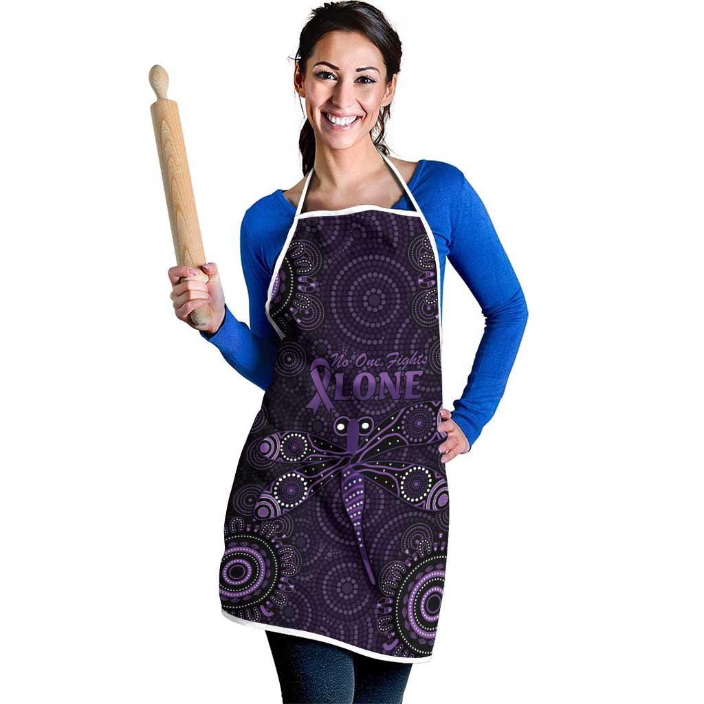 Purple Dragonfly Aboriginal of Hope Apron Australian Epilepsy Awareness - Aussie Hoodie