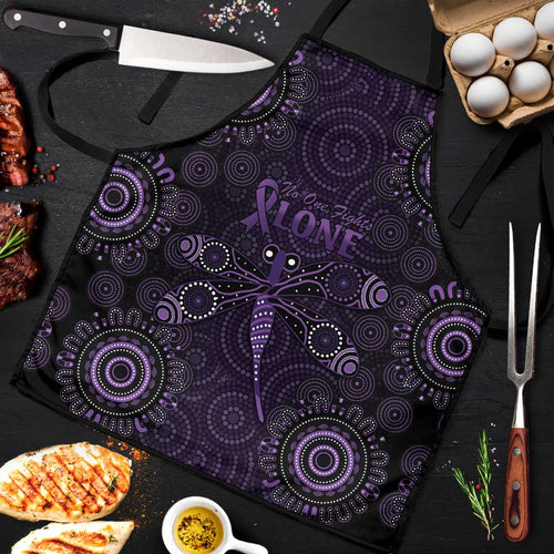 Purple Dragonfly Aboriginal of Hope Apron Australian Epilepsy Awareness - Aussie Hoodie