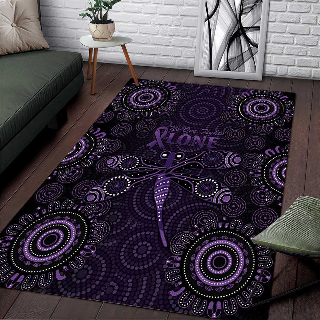 Purple Dragonfly Aboriginal of Hope Area Rug Australian Epilepsy Awareness - Aussie Hoodie