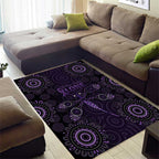 Purple Dragonfly Aboriginal of Hope Area Rug Australian Epilepsy Awareness - Aussie Hoodie