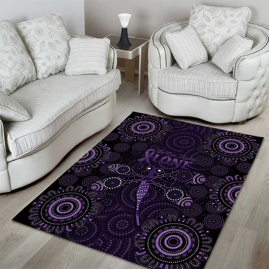 Purple Dragonfly Aboriginal of Hope Area Rug Australian Epilepsy Awareness - Aussie Hoodie