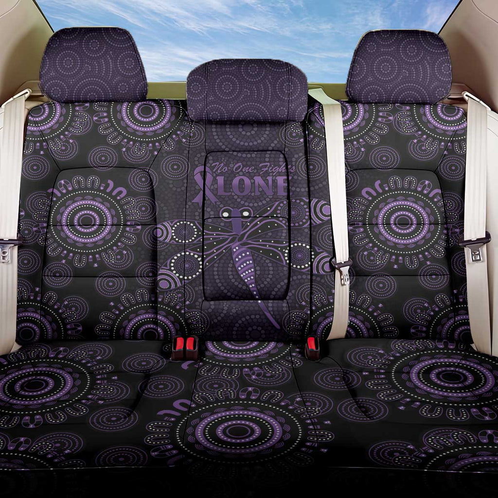 Purple Dragonfly Aboriginal of Hope Back Car Seat Cover Australian Epilepsy Awareness - Aussie Hoodie