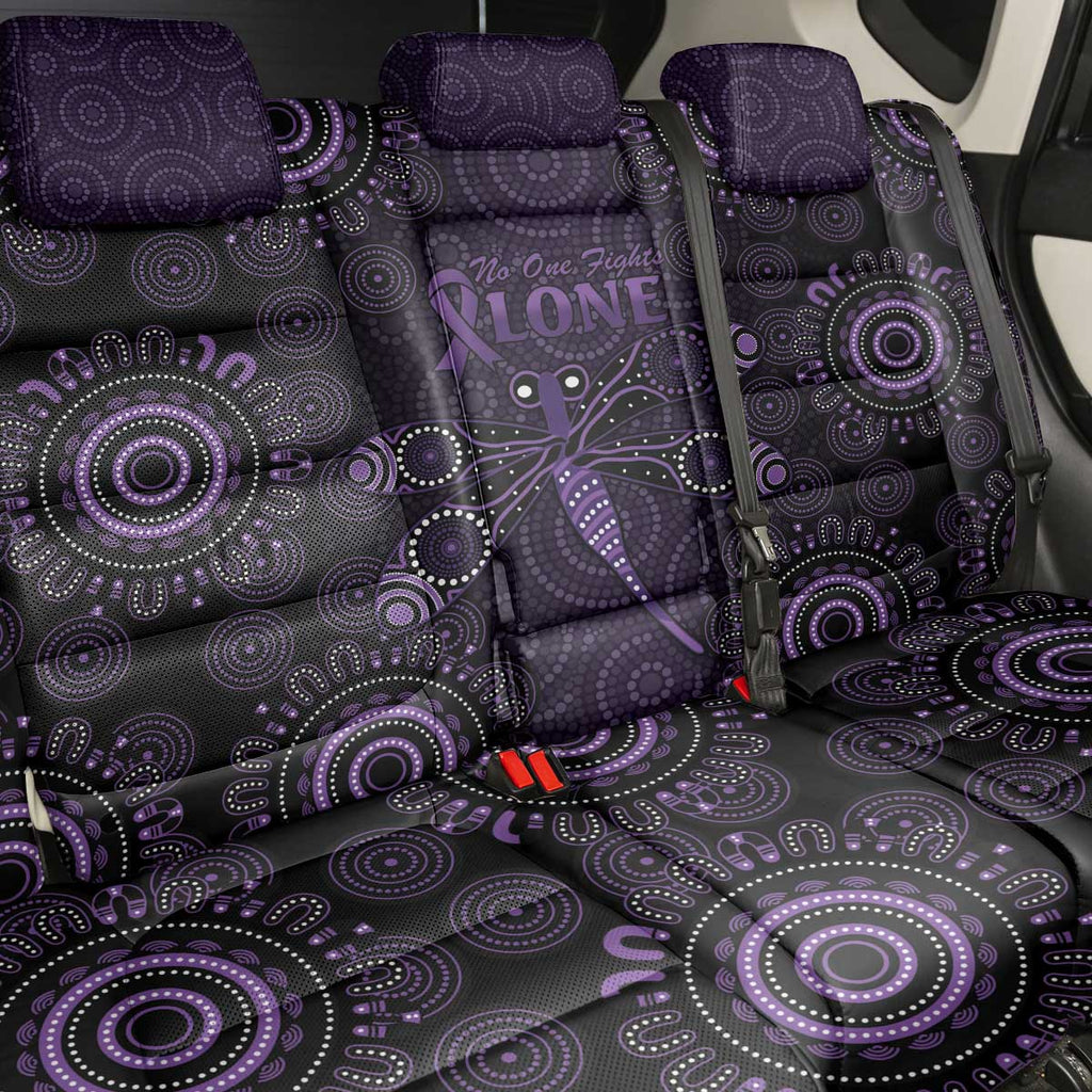Purple Dragonfly Aboriginal of Hope Back Car Seat Cover Australian Epilepsy Awareness - Aussie Hoodie