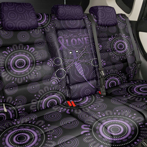 Purple Dragonfly Aboriginal of Hope Back Car Seat Cover Australian Epilepsy Awareness - Aussie Hoodie