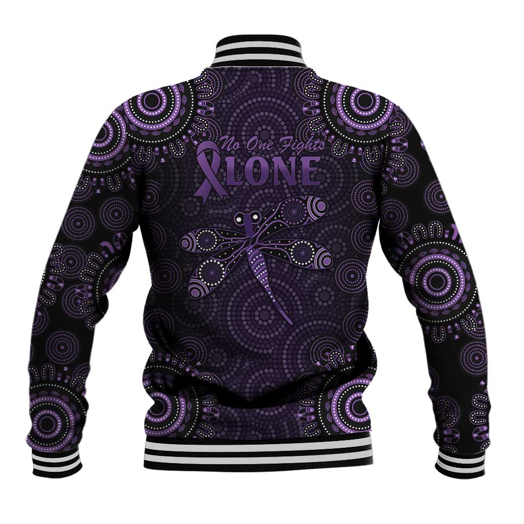 Purple Dragonfly Aboriginal of Hope Baseball Jacket Australian Epilepsy Awareness - Aussie Hoodie
