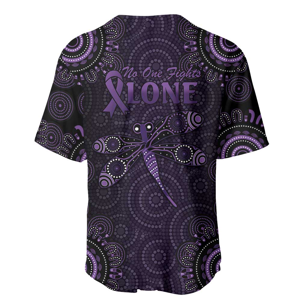 Purple Dragonfly Aboriginal of Hope Baseball Jersey Australian Epilepsy Awareness - Aussie Hoodie