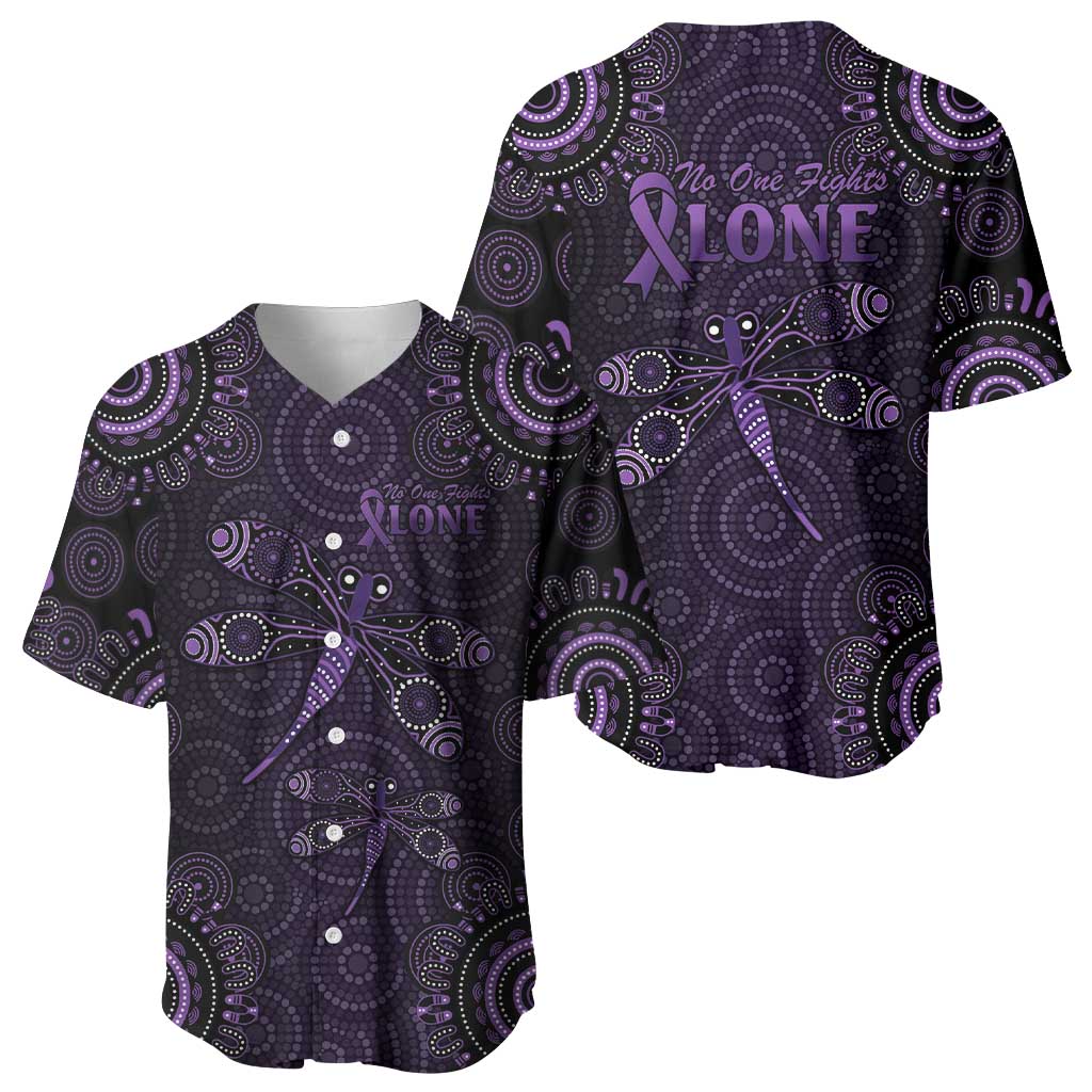 Purple Dragonfly Aboriginal of Hope Baseball Jersey Australian Epilepsy Awareness - Aussie Hoodie