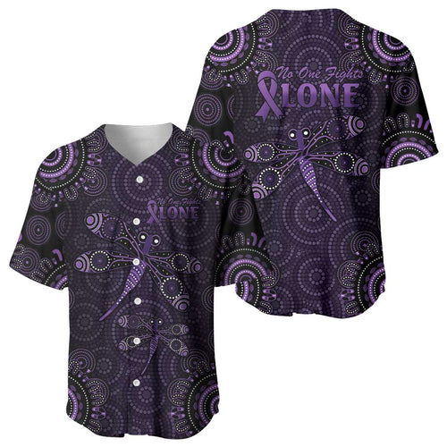Purple Dragonfly Aboriginal of Hope Baseball Jersey Australian Epilepsy Awareness - Aussie Hoodie