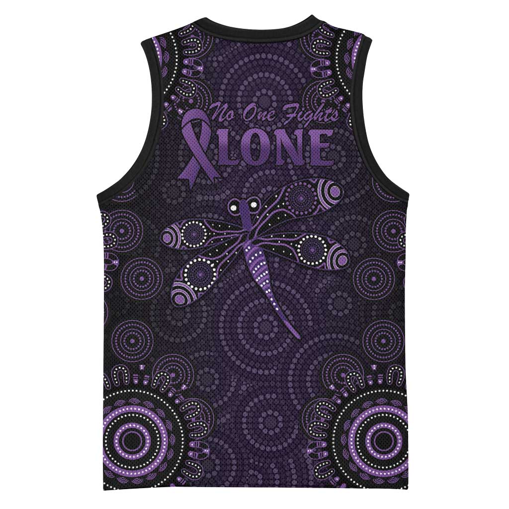 Purple Dragonfly Aboriginal of Hope Basketball Jersey Australian Epilepsy Awareness - Aussie Hoodie