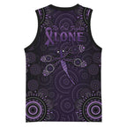 Purple Dragonfly Aboriginal of Hope Basketball Jersey Australian Epilepsy Awareness - Aussie Hoodie
