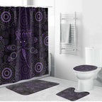 Purple Dragonfly Aboriginal of Hope Bathroom Set Australian Epilepsy Awareness - Aussie Hoodie