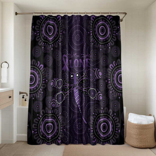 Purple Dragonfly Aboriginal of Hope Bathroom Set Australian Epilepsy Awareness - Aussie Hoodie