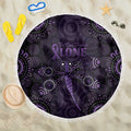 Purple Dragonfly Aboriginal of Hope Beach Blanket Australian Epilepsy Awareness - Aussie Hoodie
