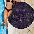 Purple Dragonfly Aboriginal of Hope Beach Blanket Australian Epilepsy Awareness - Aussie Hoodie