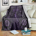 Purple Dragonfly Aboriginal of Hope Blanket Australian Epilepsy Awareness - Aussie Hoodie