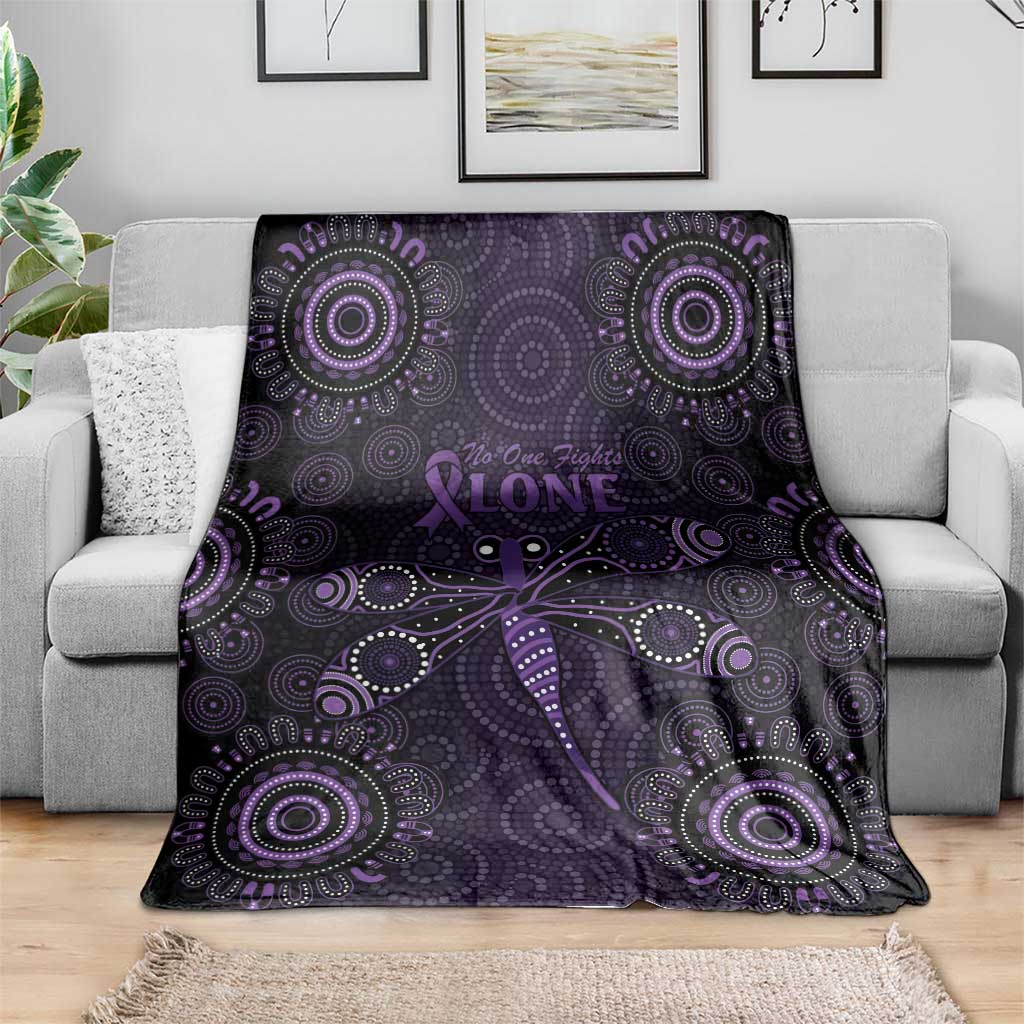 Purple Dragonfly Aboriginal of Hope Blanket Australian Epilepsy Awareness - Aussie Hoodie